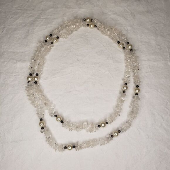 Long Antique clear Quartz necklace - Picture 2 of 6